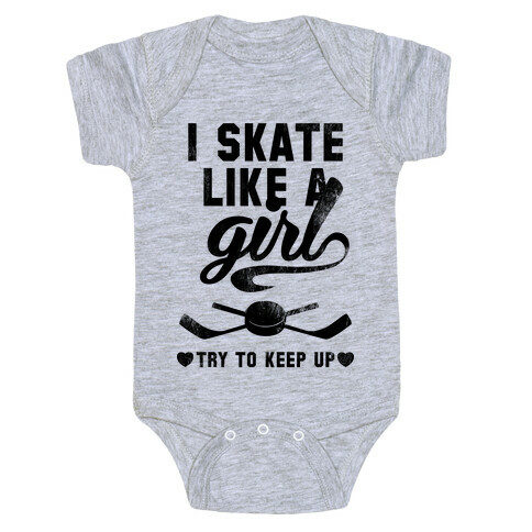 Yeah I Skate Like A Girl Baby One-Piece