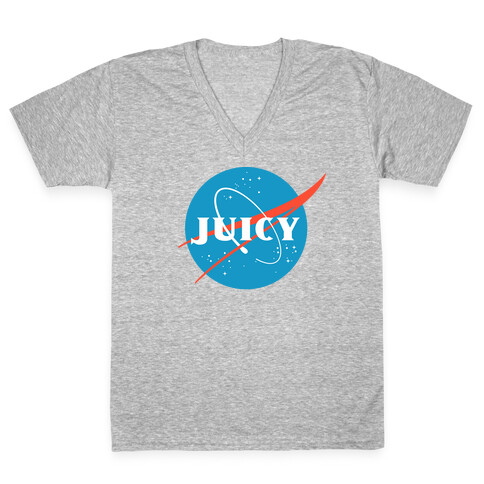 JUICY NASA Parody V-Neck Tee Shirt