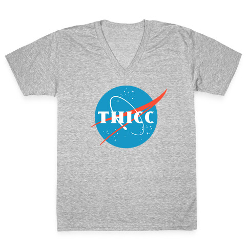 THICC NASA Parody V-Neck Tee Shirt