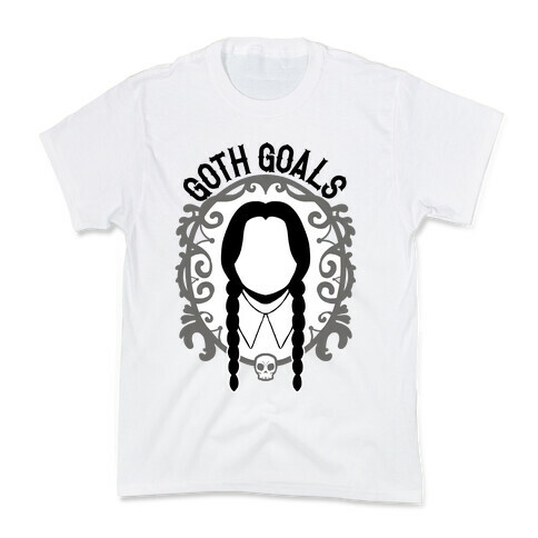 Wednesday Addams Goth Goals Kids T-Shirt