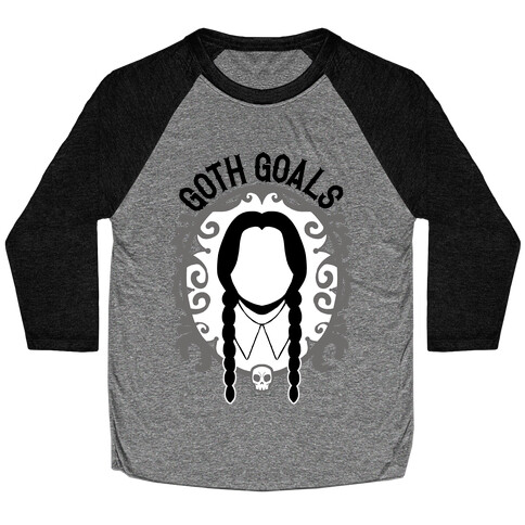 Wednesday Addams Goth Goals Baseball Tee