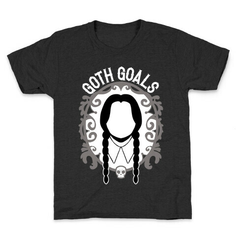 Wednesday Addams Goth Goals Kids T-Shirt