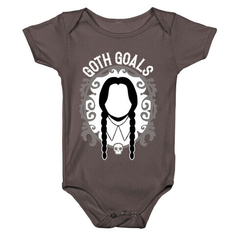 Wednesday Addams Goth Goals Baby One-Piece