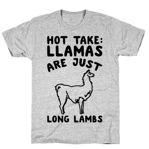 Hot Take Llamas Are Just Long Lambs  T-Shirt