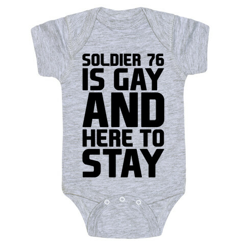 Soldier 76 Is Gay Parody Baby One-Piece