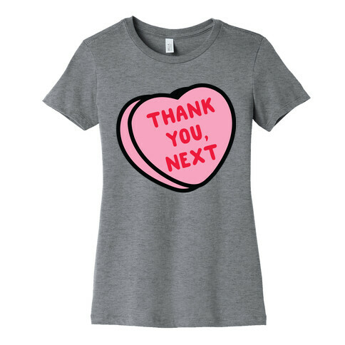Thank You Next Pink Candy Heart Womens T-Shirt