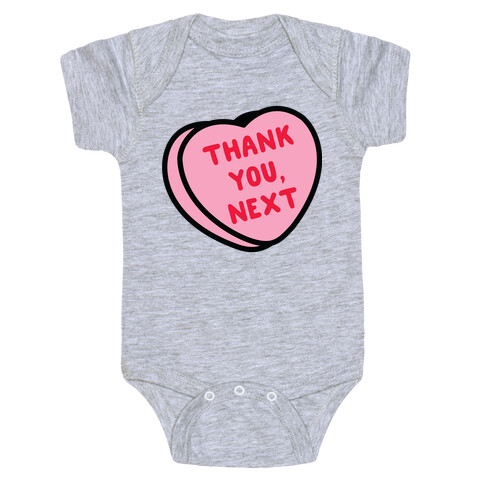 Thank You Next Pink Candy Heart Baby One-Piece