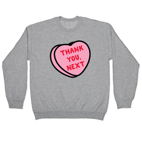Thank You Next Pink Candy Heart Pullover