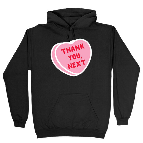 Thank You Next Pink Candy Heart Hooded Sweatshirt