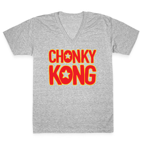 Chonky Kong Parody V-Neck Tee Shirt
