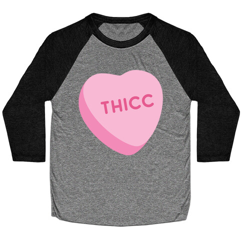 Thicc Candy Heart Baseball Tee