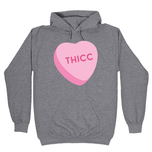 Thicc Candy Heart Hooded Sweatshirt