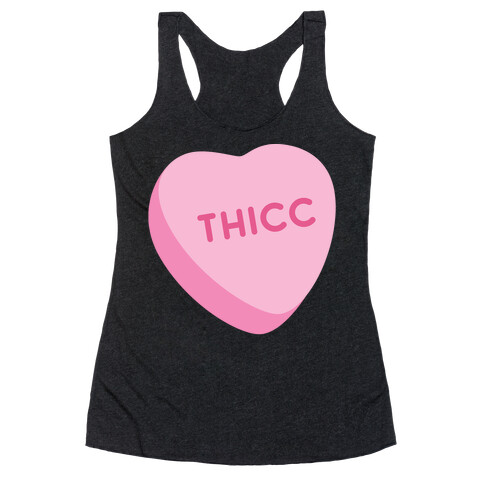 Thicc Candy Heart Racerback Tank Top