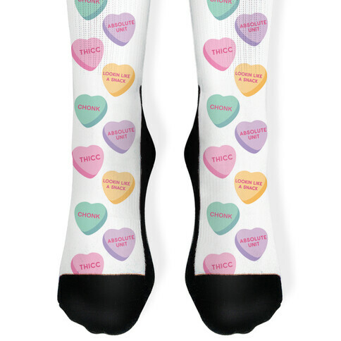 Body Positive Candy Hearts Sock