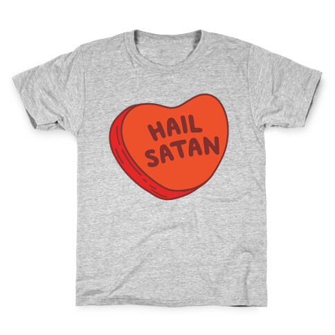 Hail Satan Conversation Heart Valentine's Parody Kids T-Shirt