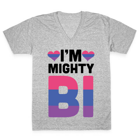 I'm Mighty Bi V-Neck Tee Shirt