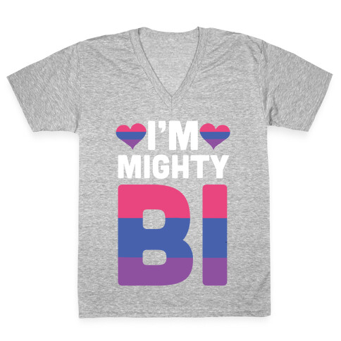 I'm Mighty Bi V-Neck Tee Shirt