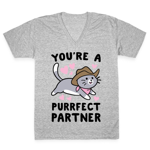 You're the Purrfect Partner  V-Neck Tee Shirt