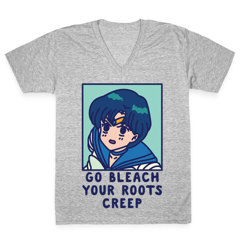 Go Bleach Your Roots Creep Sailor Mercury V-Neck Tee Shirt