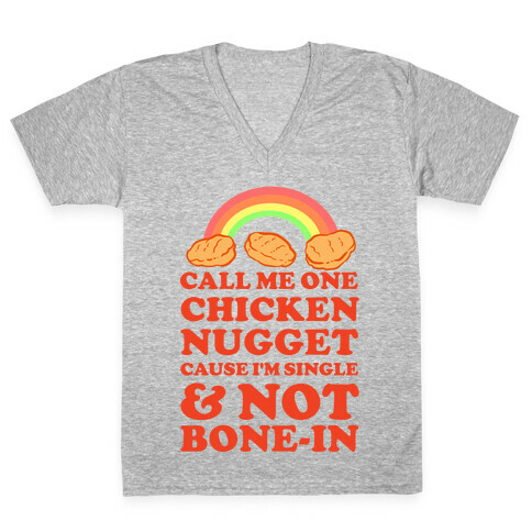 Call Me One Chicken Nugget V-Neck Tee Shirt