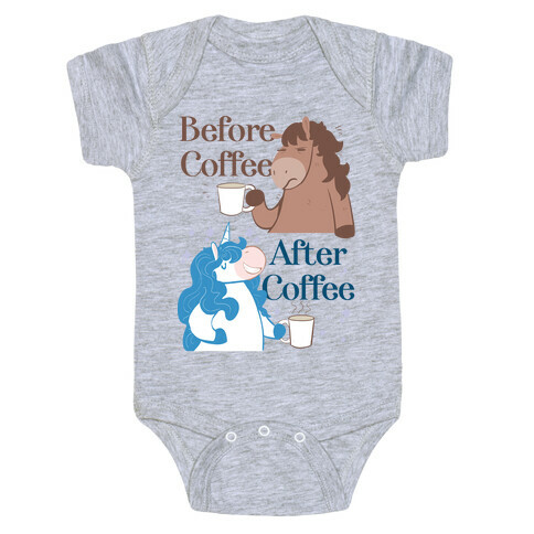 Before Coffee and After Coffee Baby One-Piece