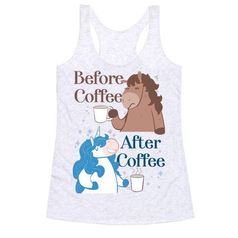 Before Coffee and After Coffee Racerback Tank Top