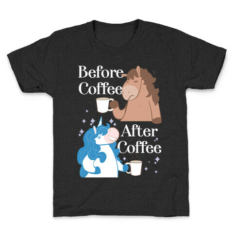 Before Coffee and After Coffee Kids T-Shirt