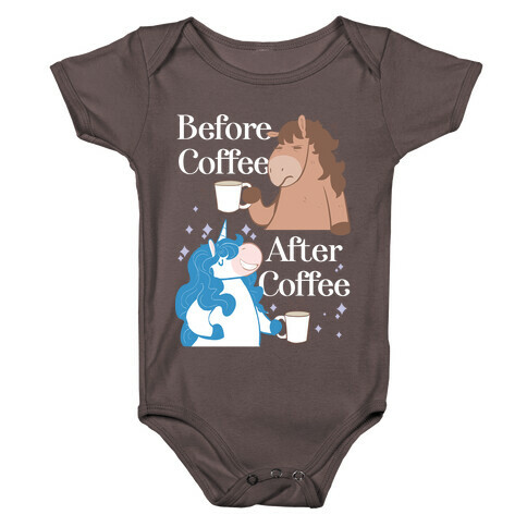 Before Coffee and After Coffee Baby One-Piece