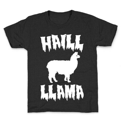 Haill Llama Parody White Print Kids T-Shirt
