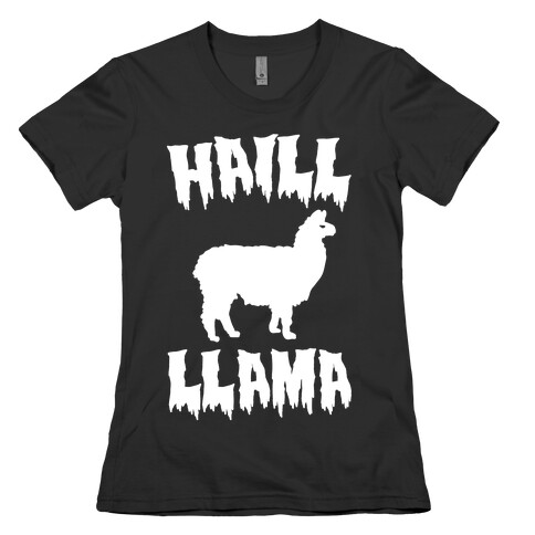 Haill Llama Parody White Print Womens T-Shirt