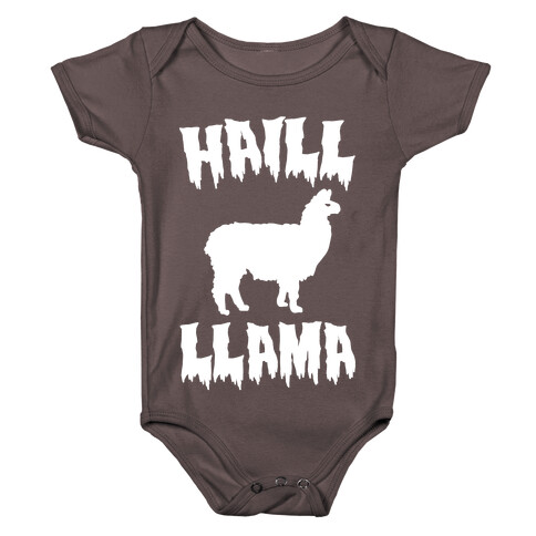Haill Llama Parody White Print Baby One-Piece
