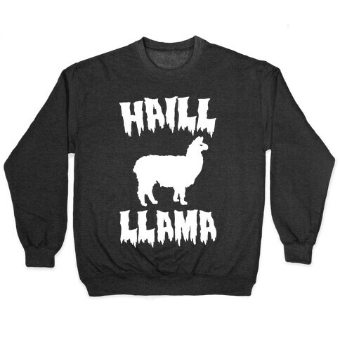 Haill Llama Parody White Print Pullover