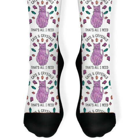 Cats and Crystals Sock