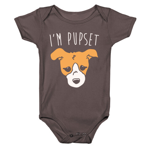 I'm Pupset White Print Baby One-Piece