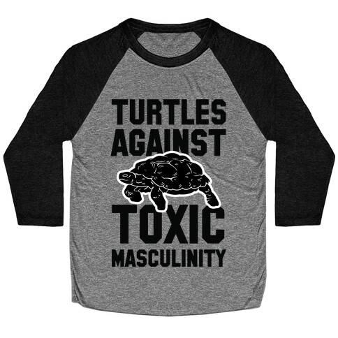 Turtles Agains Toxic Masculinity Baseball Tee