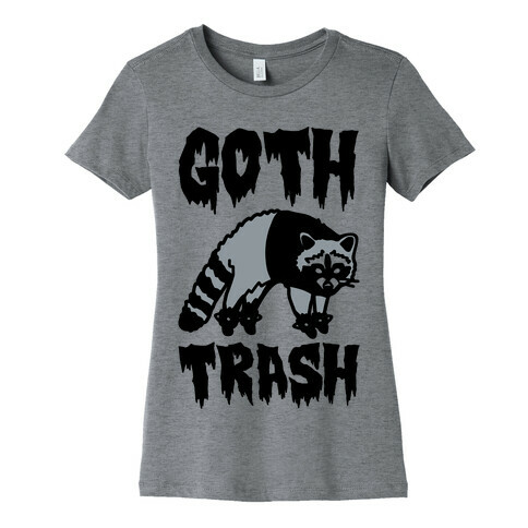 Goth Trash Raccoon Womens T-Shirt