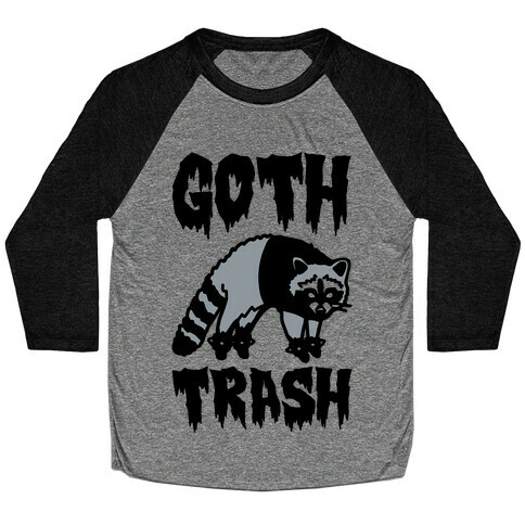 Goth Trash Raccoon Baseball Tee