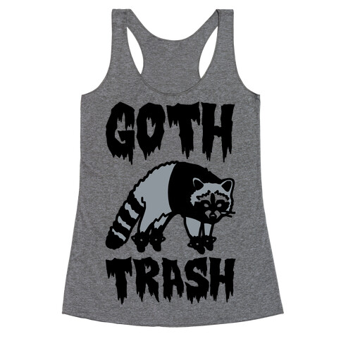 Goth Trash Raccoon Racerback Tank Top