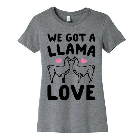 We Got A Llama Love Llama Valentine Parody Womens T-Shirt