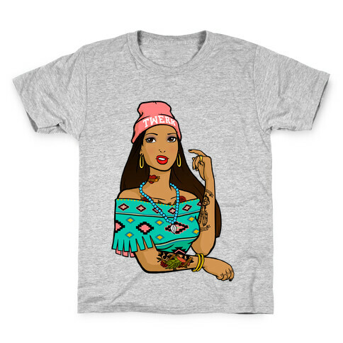 Hipster Pocahontas Kids T-Shirt