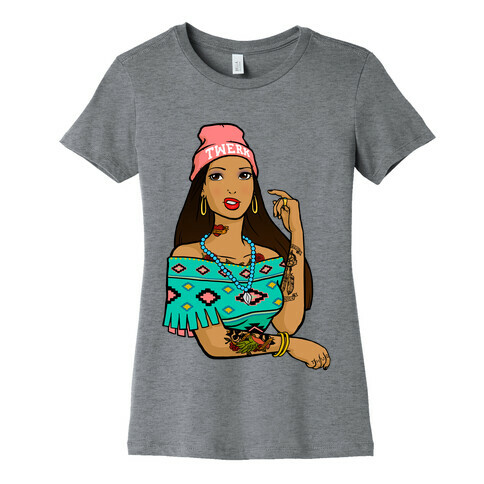 Hipster Pocahontas Womens T-Shirt