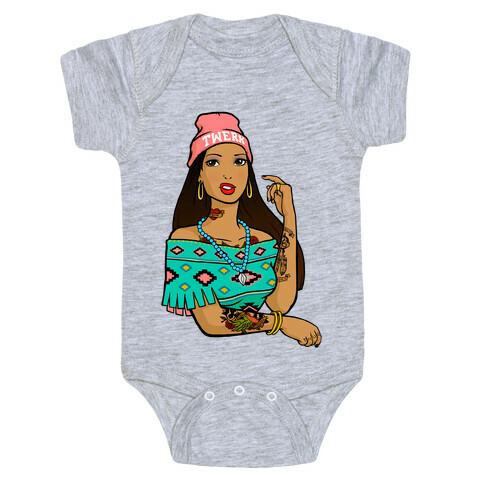 Hipster Pocahontas Baby One-Piece