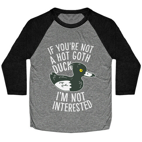 Hot Goth Duck Baseball Tee