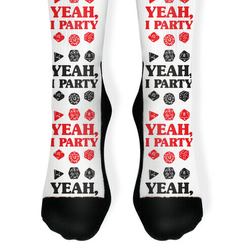 Yeah, I Party (Dungeons and Dragons) Sock