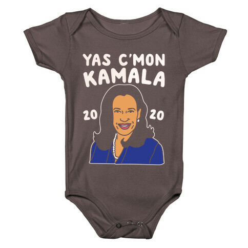 Yas C'mon Kamala 2020 White Print Baby One-Piece