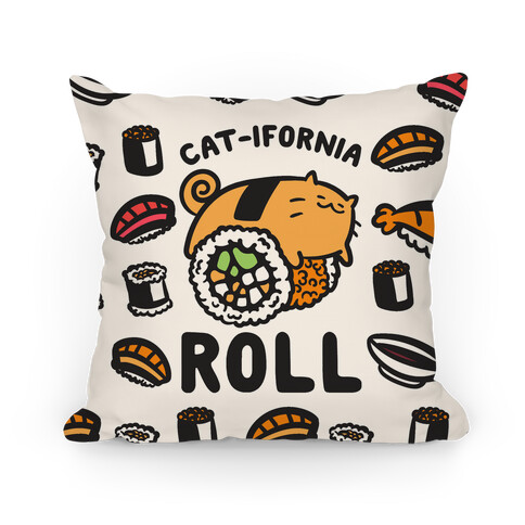 California Cat Roll Pillow