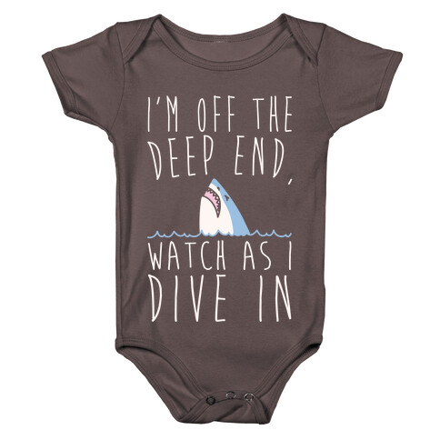 The Shallow Shark Parody White Print Baby One-Piece