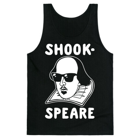 Shook-Speare Shook Shakespeare Parody White Print Tank Top