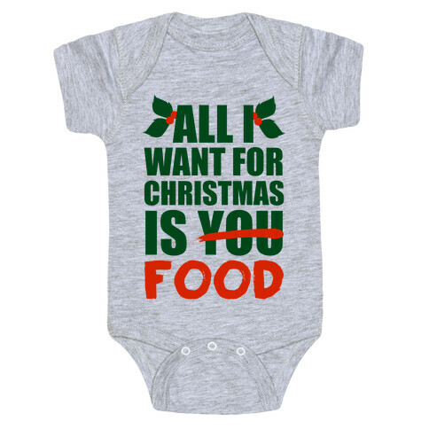 All I Want For Christmas Is Food Baby One-Piece