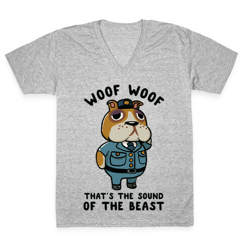 Woof Woof That's the Sound of the Beast Booker V-Neck Tee Shirt